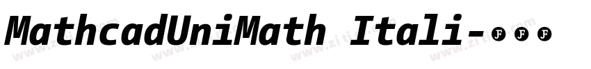 MathcadUniMath Itali字体转换